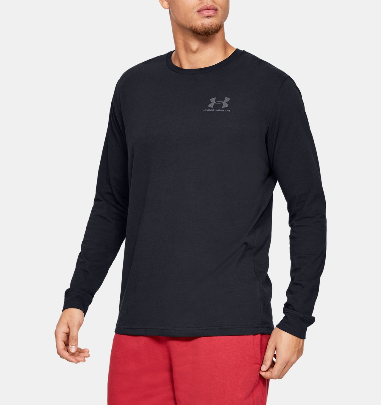 SPORTSTYLE LEFT CHEST LS - Black