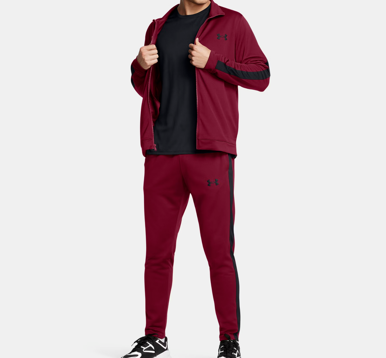 Men's UA Rival Knit Tracksuit Marine Red